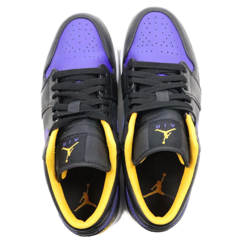 NIKE ナイキ AIR JORDAN 1 LOW 553558-075 エアジョーダン 1 ローカットスニーカー ブラック/パープル US9.5/27.5cm NIKE (ナイキ) AIR JORDAN 1 LOW 553558-075 エアジョーダン 1
