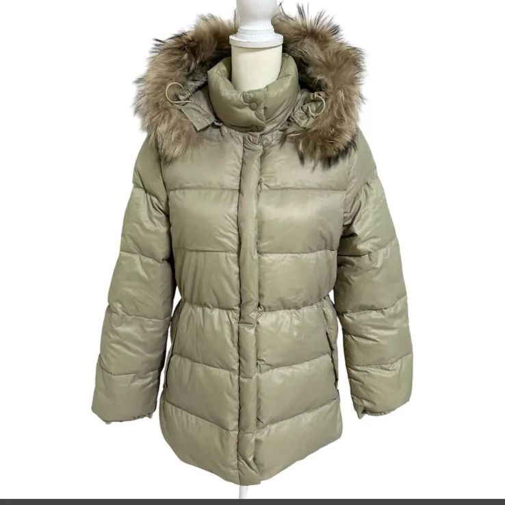 MONCLER ダウンジャケット カーキ ファー付き MONCLER 【並行輸入品】モンクレール ダウンジャケット