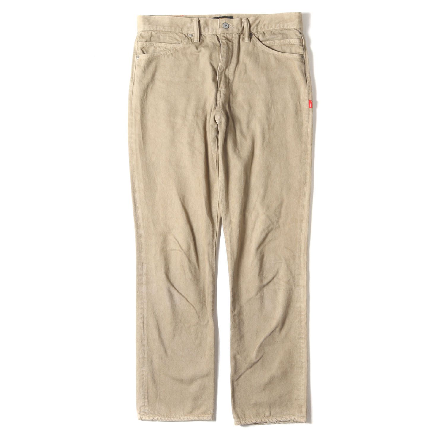 WTAPS ダブルタップス パンツ サイズ:L ウォッシュ加工 スキニー カラーデニムパンツ BLUES SKINNY COLORWAY TRASH ベージュ ボトムス ズボン【メンズ】