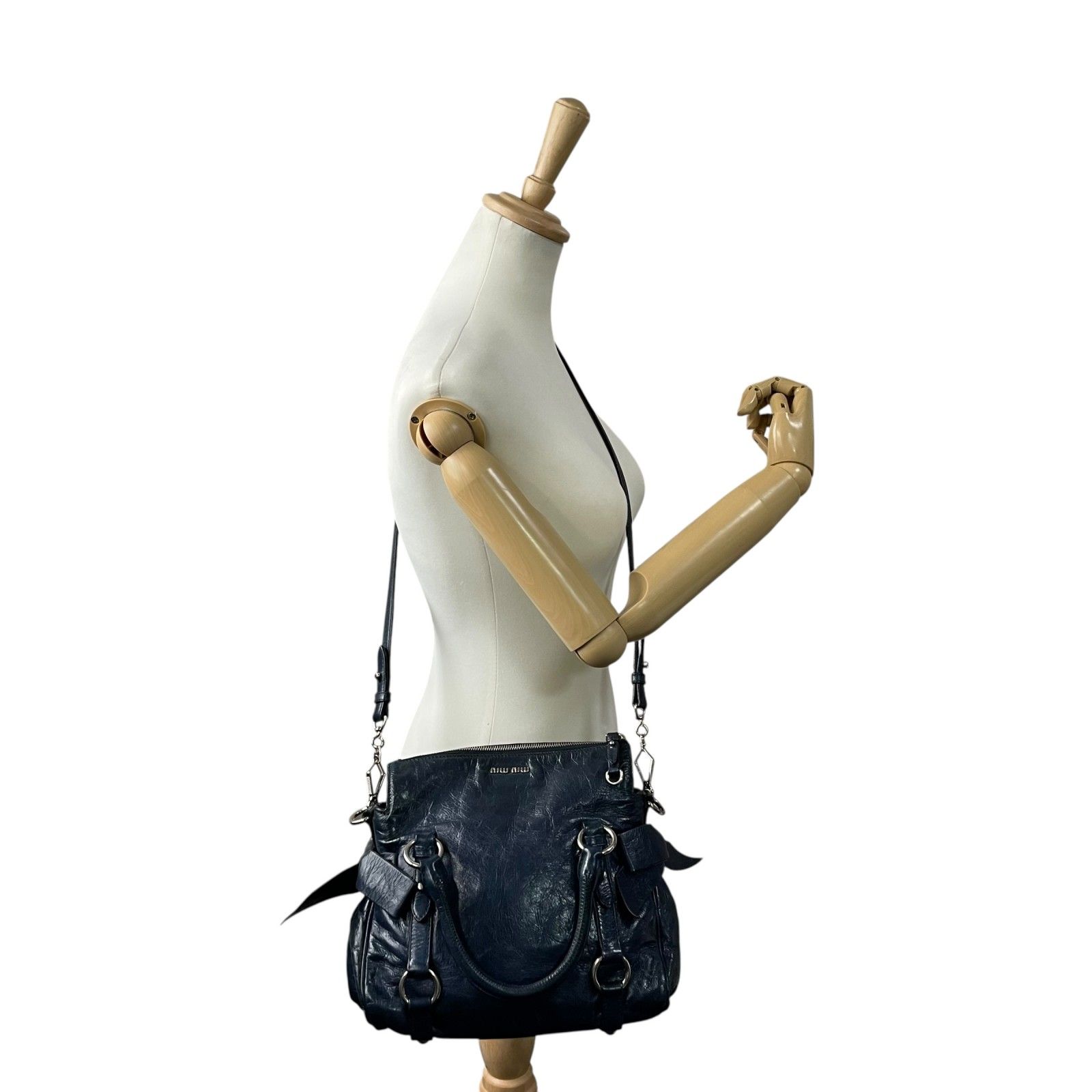 ミュウミュウ 2way ショルダーバッグ ヴィッテロルクス ボウサッチェル