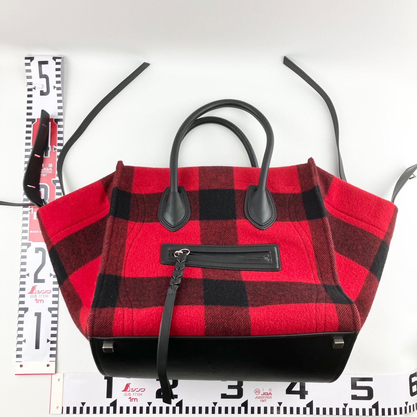 美品】CELINE セリーヌ ラゲージ ファントム チェック柄 トートバッグ 
