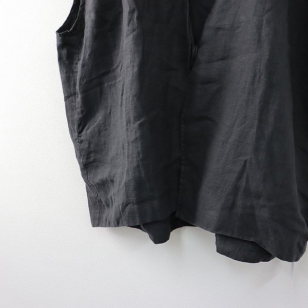 solamonat poche リネン ブラックベスト solamonat poche リネンベスト