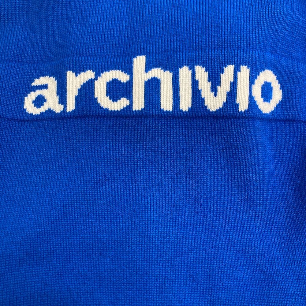 archivio - アルチビオ　カシミヤ100% ニットパーカー　38 ゴルフ サイズ：46 ARCHIVIO アルチビオ カシミヤ混 ニット ジップ