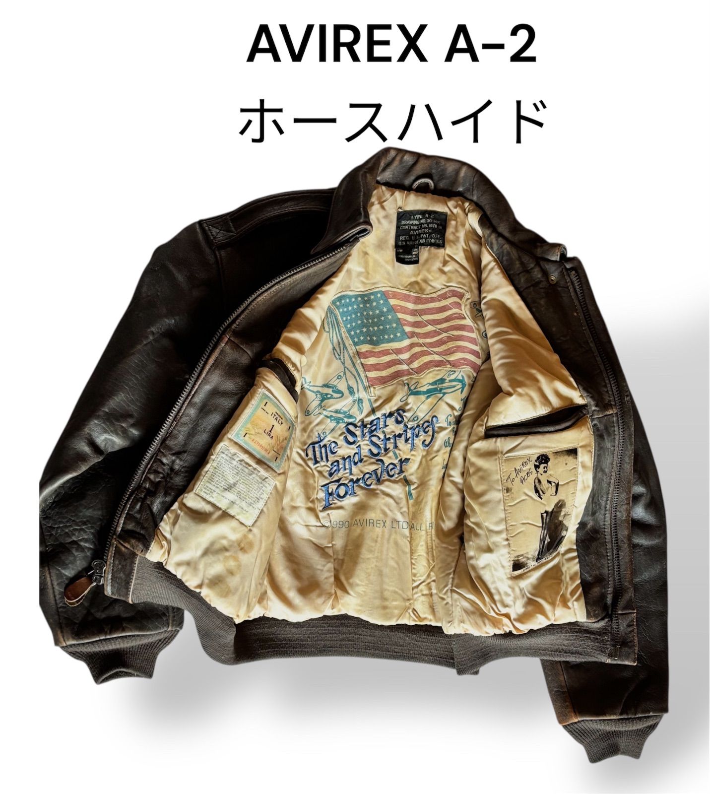 AVIREX A-2 DRAWING NO. 30-1415 ホースハイド アヴィレックス