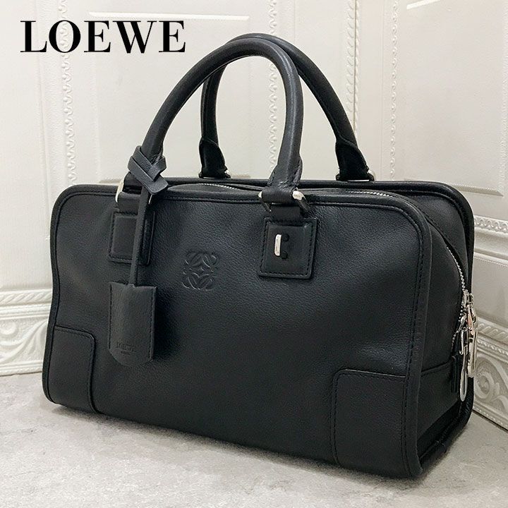 ロエベ LOEWE アマソナ 28 ブラック 黒 ハンドバッグ アナグラム