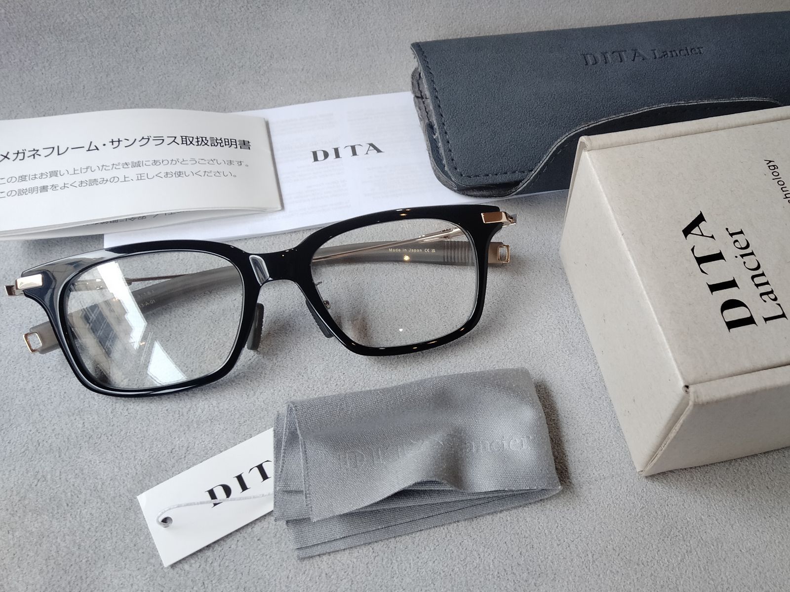 DITA Lancier (ディータ ランシアー) LSA-413-01 Black-White Gold