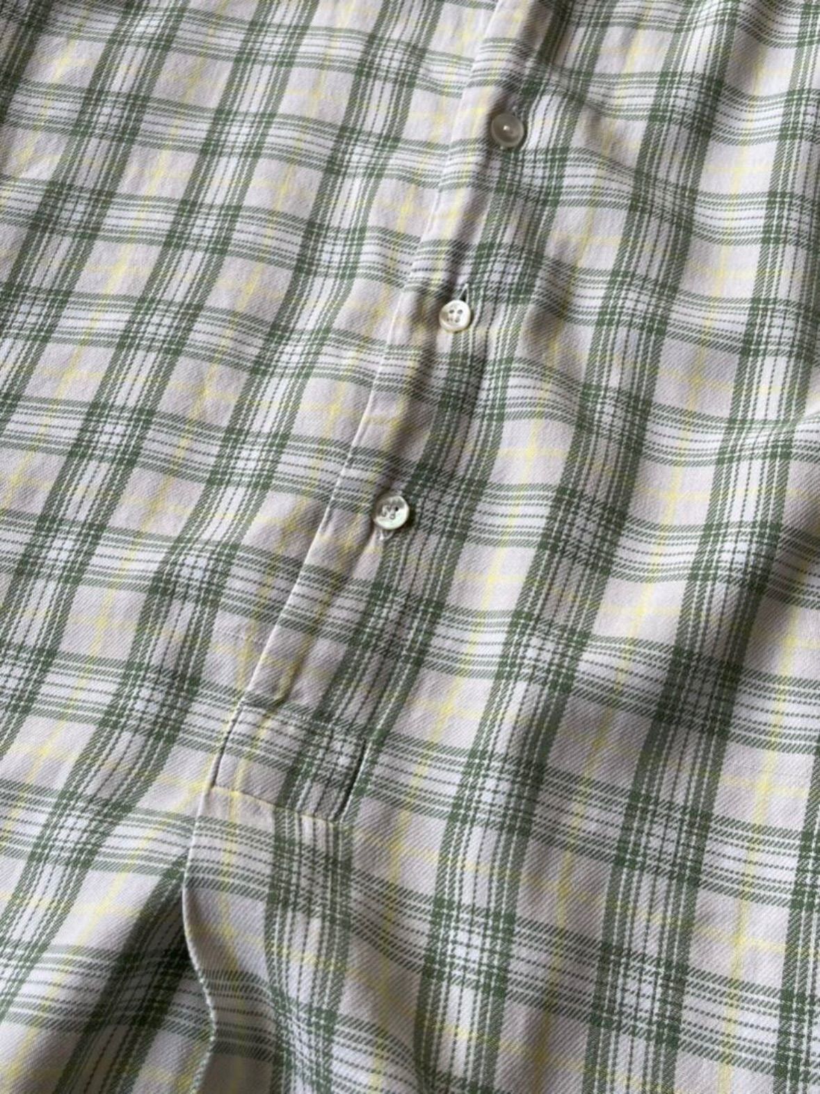 50s Euro vintage グランパ シャツ / コットン グリーン