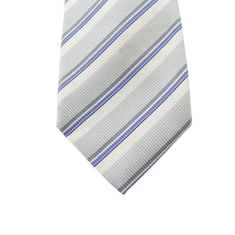 ダンヒル dunhill シルク ストライプネクタイ グレー ベージュ