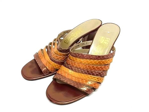 トップ □極上□本物□ Salvatore Ferragamo フェラガモ パイソン 靴