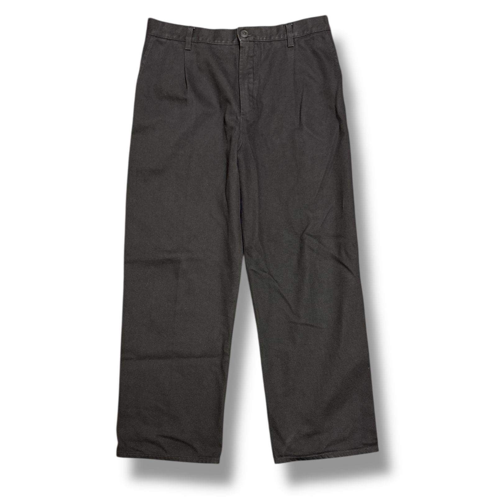 参考上代119240円 Cristaseya BLACK DENIM PLEATED TROUSERS