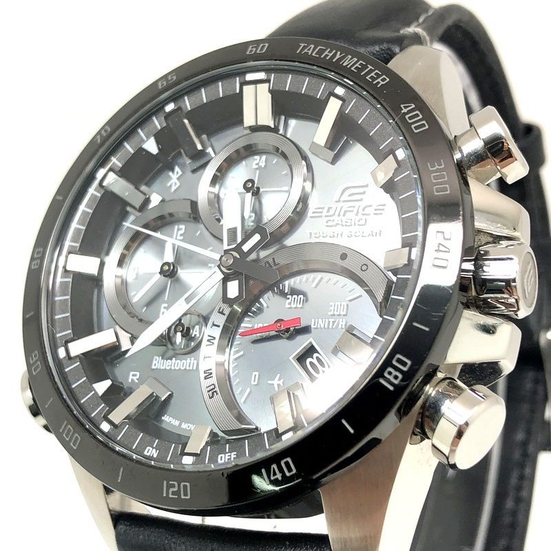 CASIO カシオ 革バンド スマートフォンリンク EQB-501XBL-1AJF メンズ