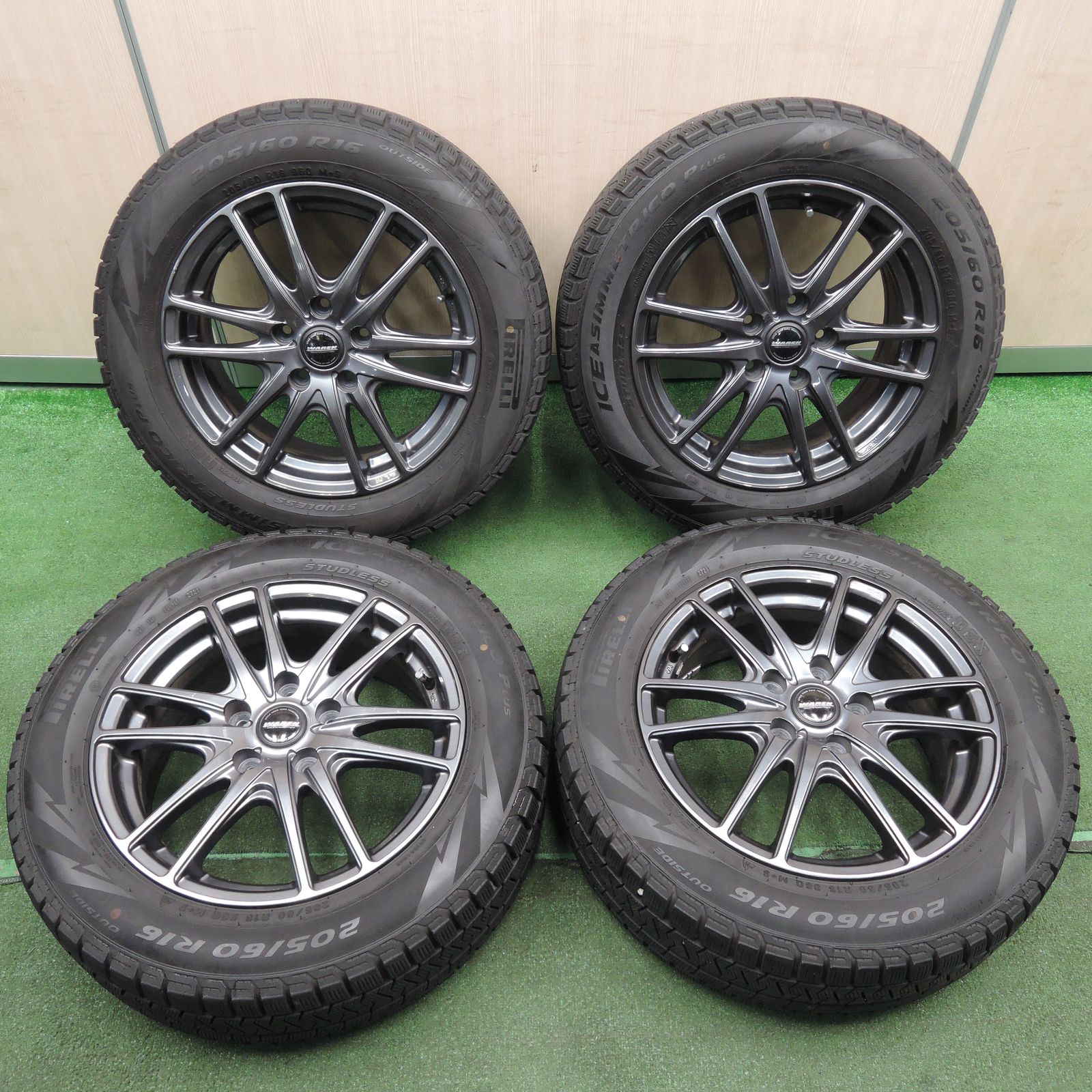 送料無料*バリ溝！21年！キレイ！8.5分☆スタッドレス 205/60R16 