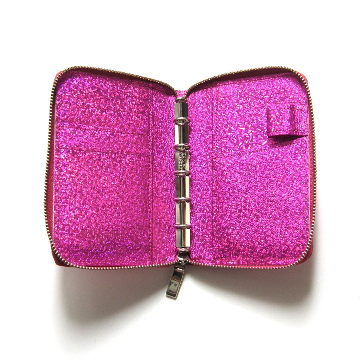 激安特価で販売中！ BRIT HOUSE ブリットハウス M5 ラウンド システム手帳 プリズム ギラピン ピンク 鹿革 銀座伊東屋 システム手帳サロン 伊東屋 プリズム2 PRISM メタリックピンク ラメ 手帳 バインダー ミニ5