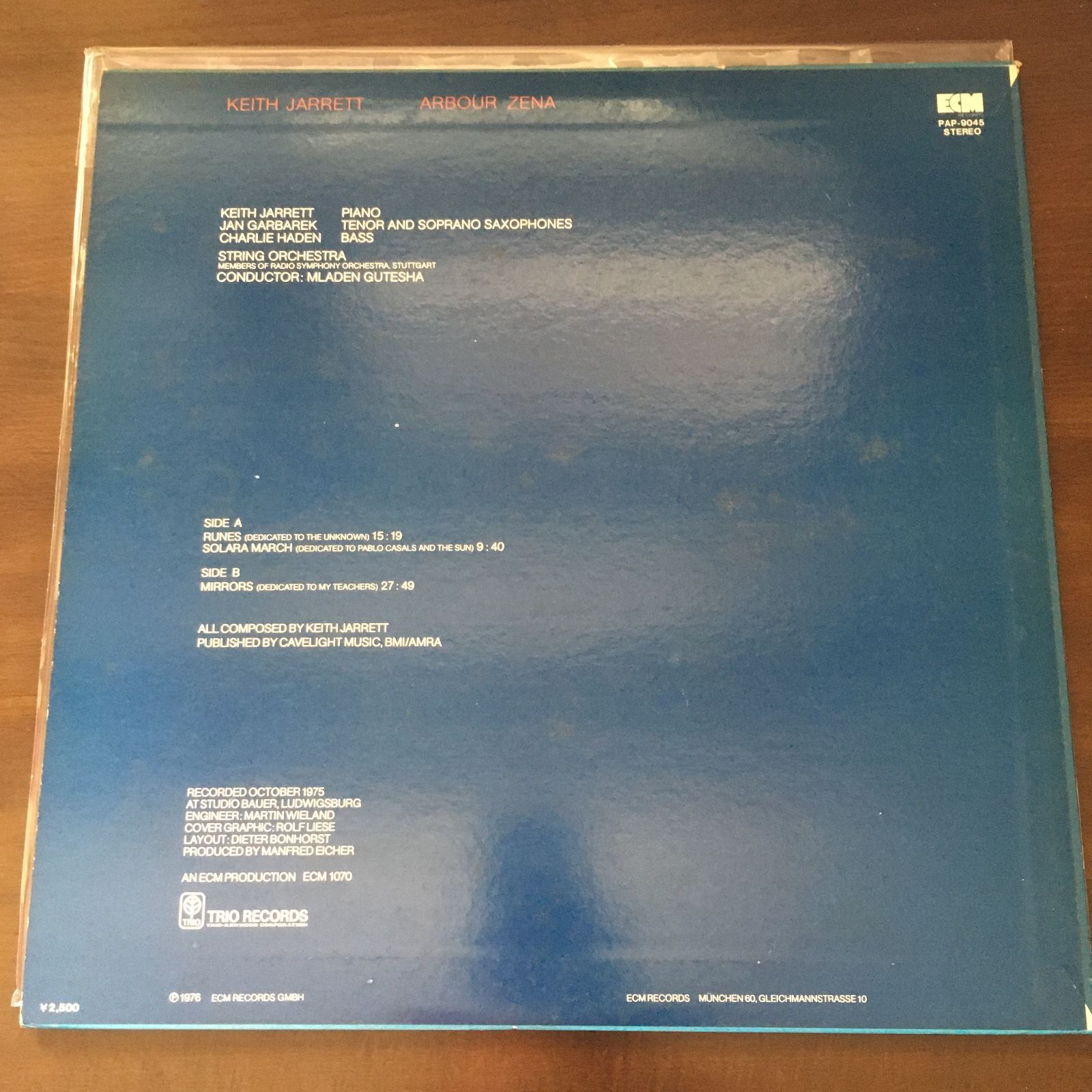 Keith Jarrett ARBOUR ZENA ECM LP レコード Jazz - メルカリ