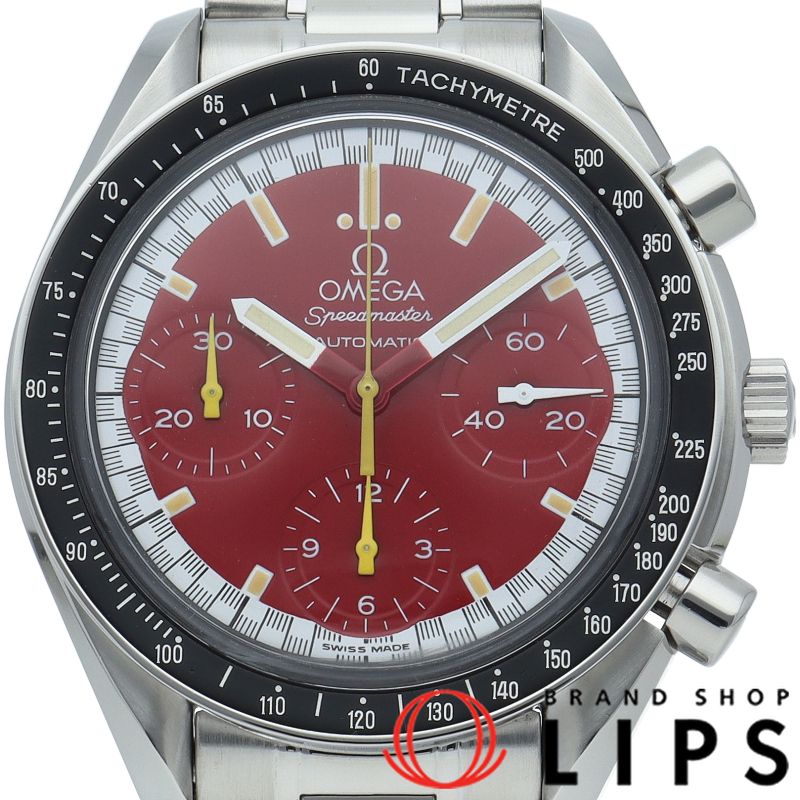オメガ スピードマスター レーシング クロノグラフ 39mm OH済 3510.61 SS メンズ時計 レッド OH 仕上げ済