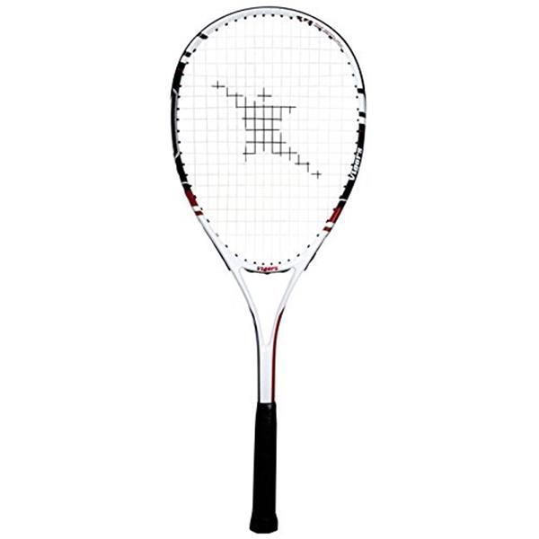 新品ワンサイズ_ホワイト/レッド LEZAX(レザックス) Vigors 軟式テニスラケット VSTN-6753 ホワイト/レッド