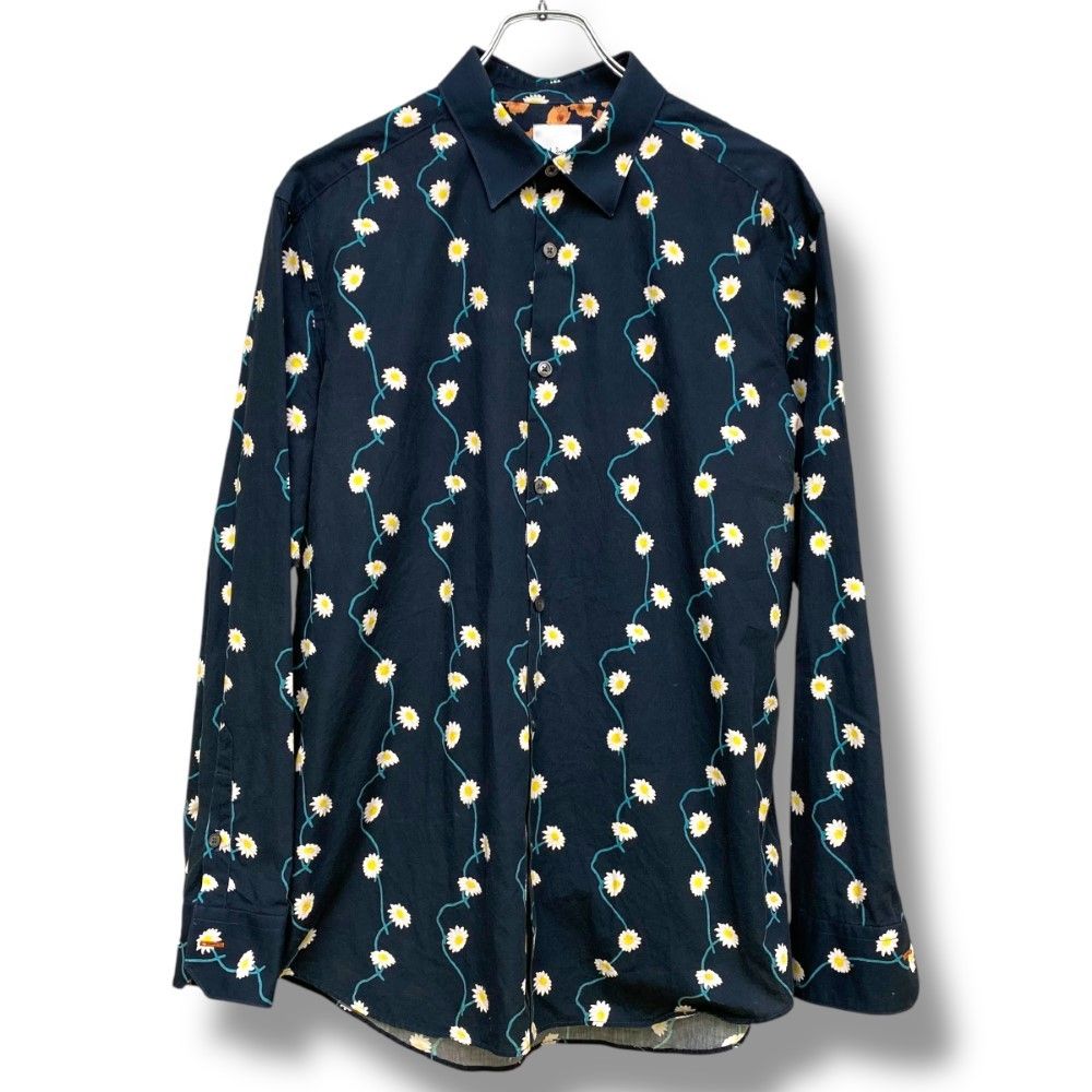 PAUL SMITH 長袖ボタンシャツ XLサイズ ネイビー