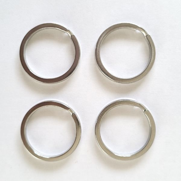 キーリング 【 28mm /4個 】 ステンレス シルバー キーホルダー