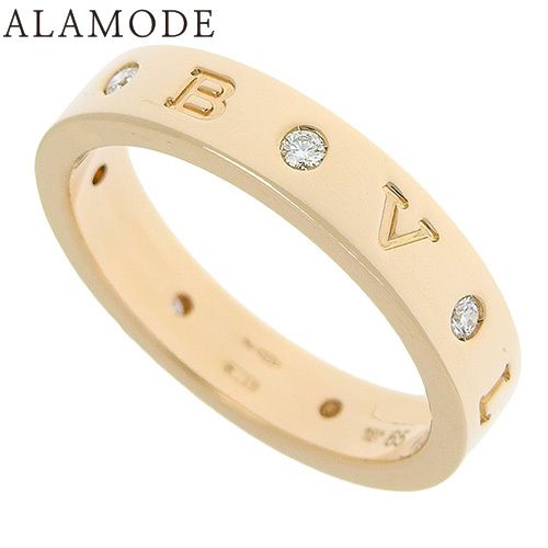 BVLGARI ブルガリ ローマンソルベ リング ダイヤモンド K18 ピンクゴールド PG リング 指輪 アクセサリー ジュエリー 7PD 7粒ダイヤ 23.5 63.5 号 ピンクゴールド メンズ 41100071873 アラモード