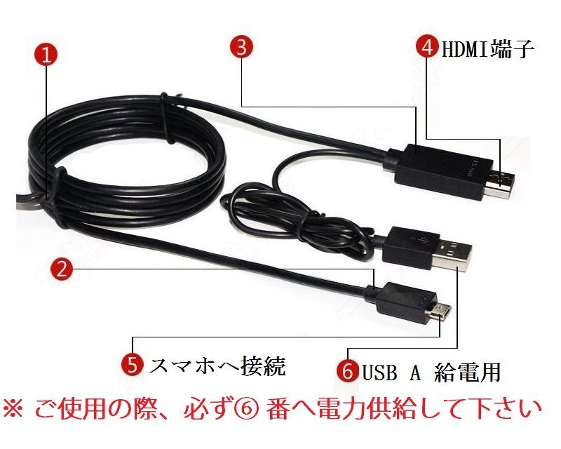 Galaxy/Xperia/HTC/ARROWS/AQUOS通用 micro USB to HDMI 変換ケーブル MHL-HDMI 2m オスーオス ブラック 1080P マイクロ5ピン&11ピン対応 micro 5ピン-11ピン変換ケーブル付-1
