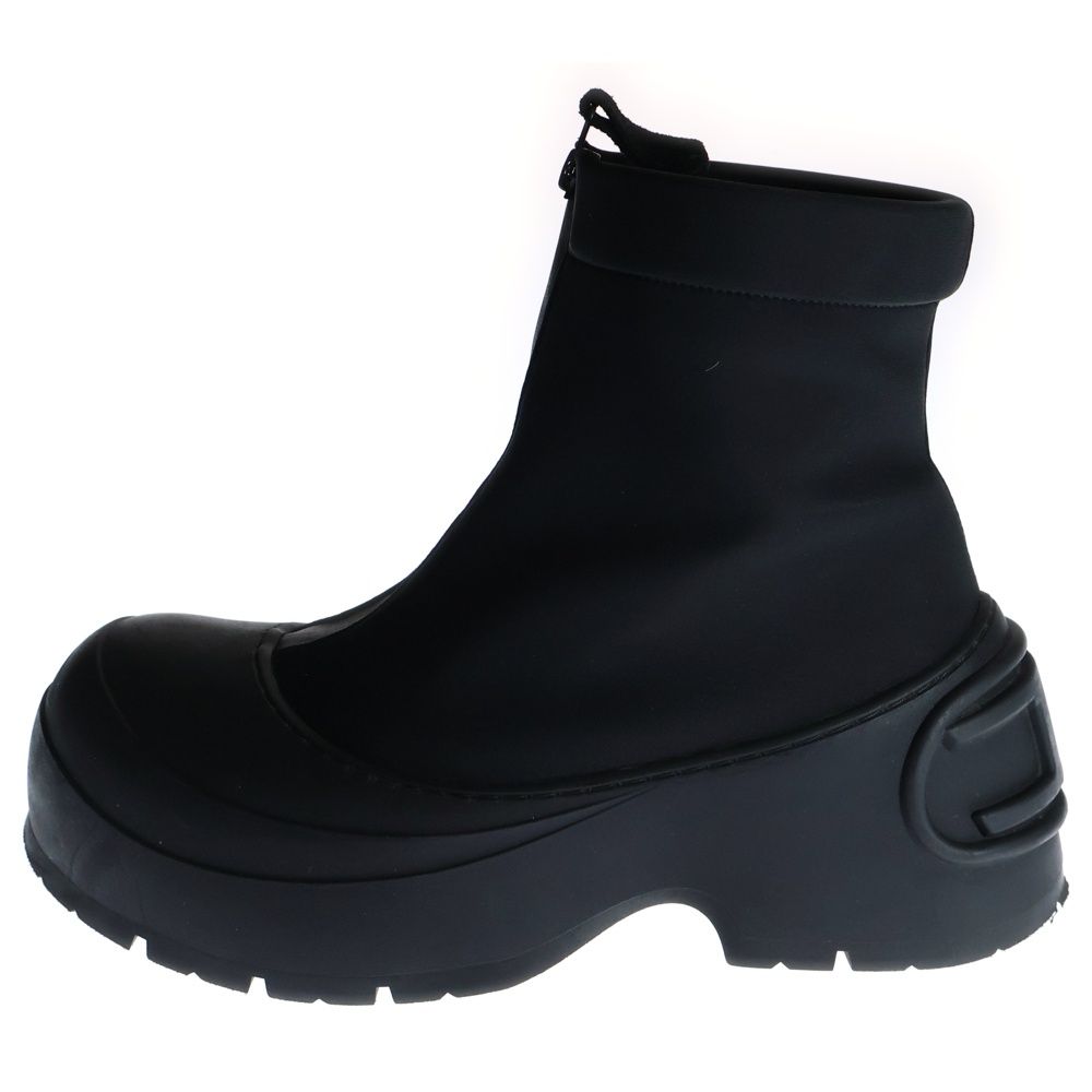 DIESEL ブーツ D-TONA WB D-Tona-Knee-high boots in patent leather｜ブラック