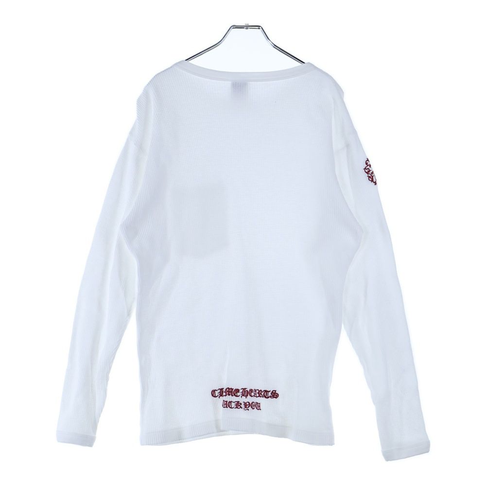 CHROME HEARTS クロムハーツ OLD DAGGER THERMAL L|S T-SHIRT オールド ダガー刺繍 サーマル長袖Tシャツ ホワイト