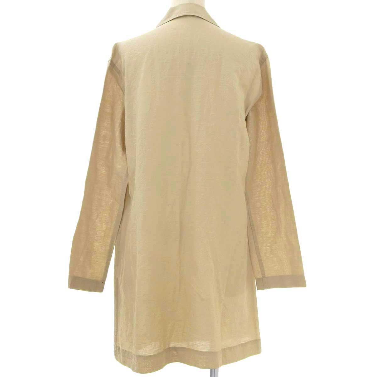 イッセイミヤケ リネン サマージャケット レディース ベージュ ISSEY  