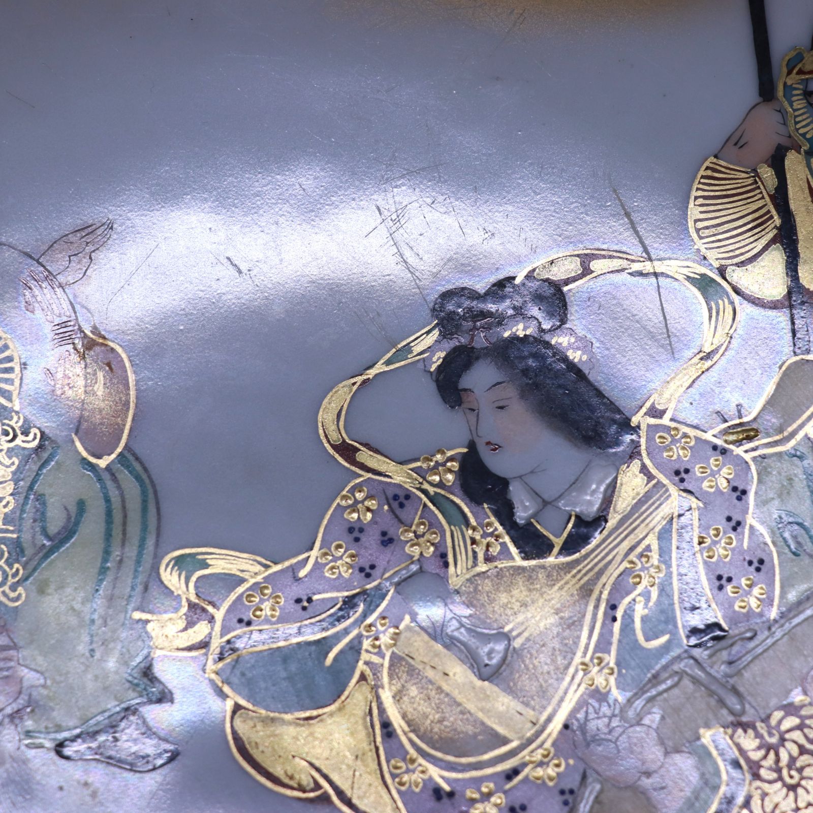 九谷焼　41cm 大皿　七福神　光山釜 九谷焼 41cm 大皿 七福神 光山釜