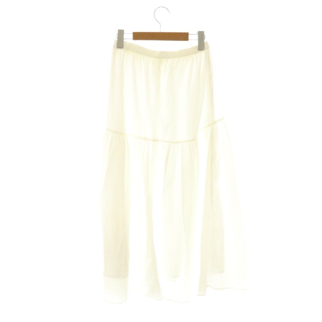 ウィムガゼット Whim Gazette ヴィンテージタフタスカート ギャザースカート ロング F ホワイト |ES OS