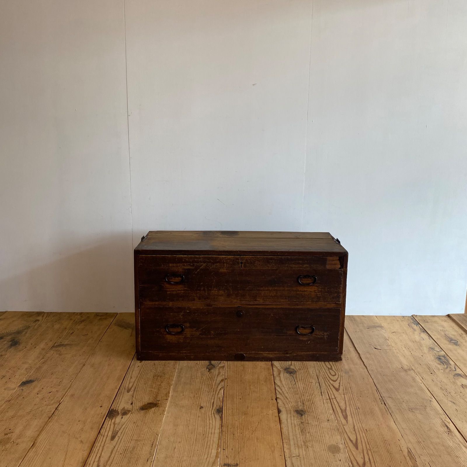 アンティーク チェスト 箪笥 ローボード テレビ台 無垢材 昭和レトロ y160