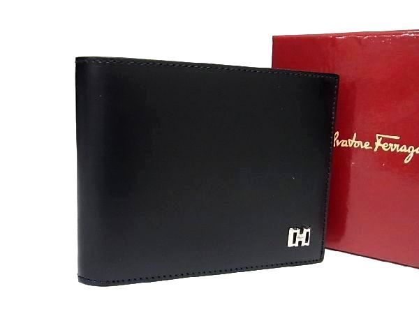 FERRAGAMO 財布 □新品□未使用□ Salvatore Ferragamo フェラガモ レザー 二