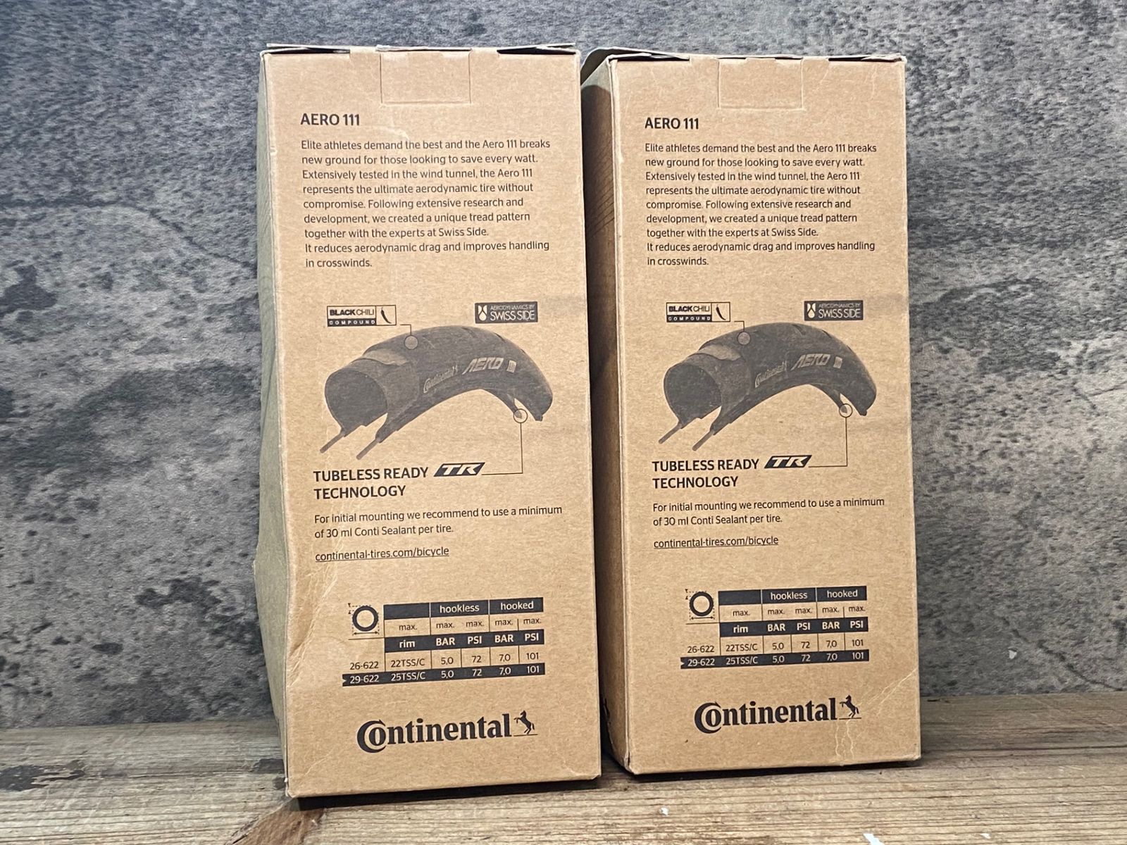 JH197 コンチネンタル Continental AERO 111 タイヤ 700x29C チューブレスレディ セット