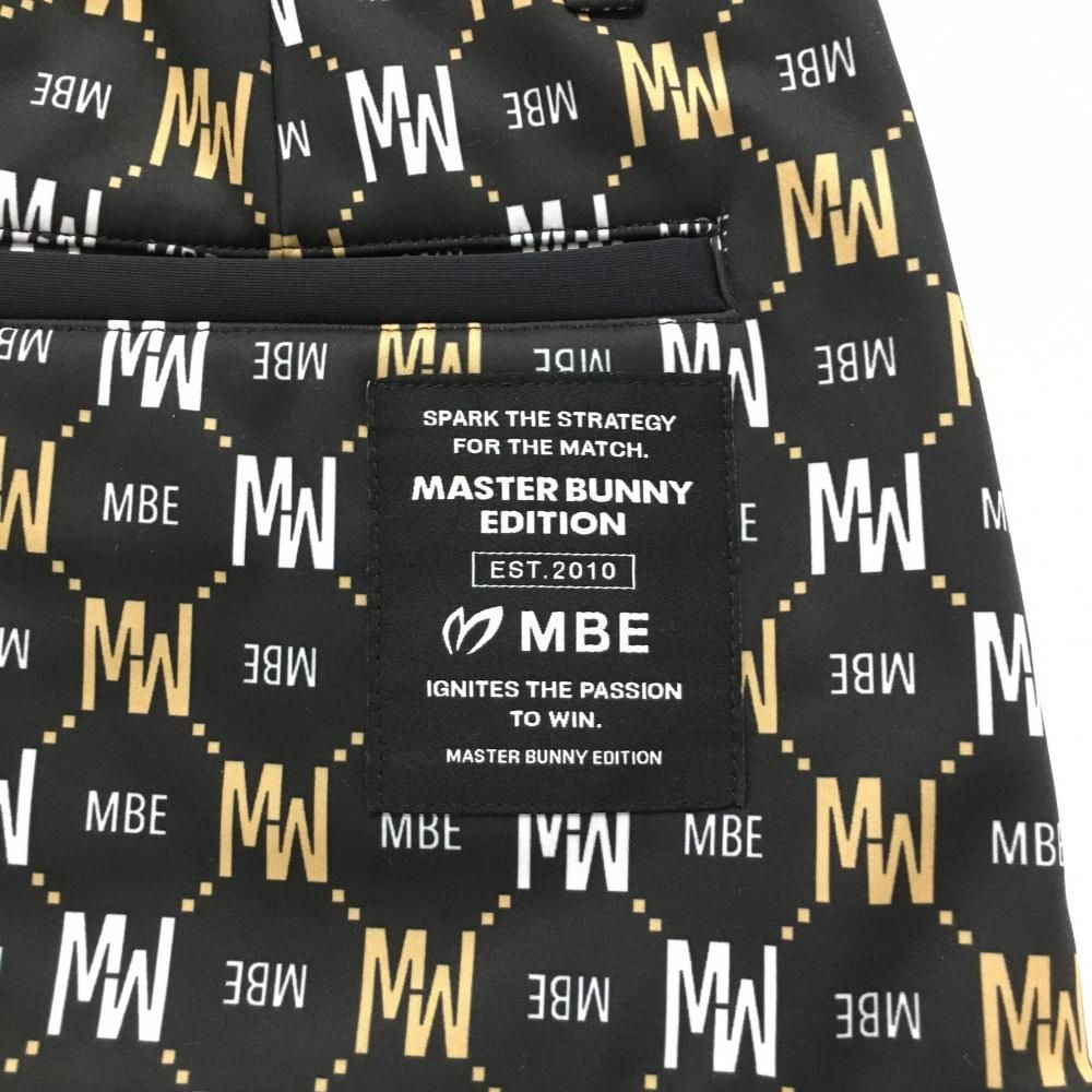 超 マスターバニー スカート 黒×白×ベージュ ロゴ総柄 裏起毛 レディース 2 L ゴルフウェア モデル MASTER BUNNY EDITION LLC-HASEGAWATOSO_COM