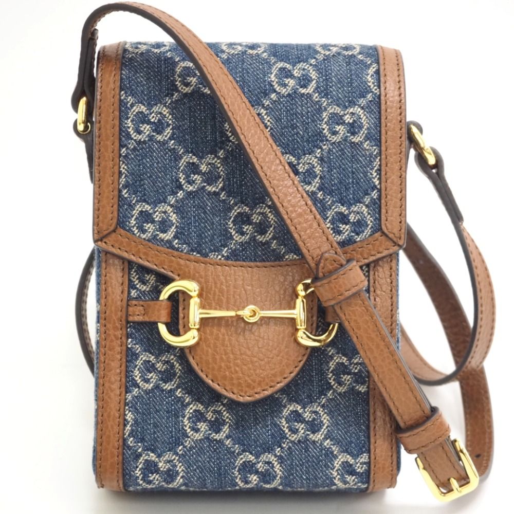 GUCCI/グッチ 625615 ホースビット 1955 GGデニム ショルダーバッグ