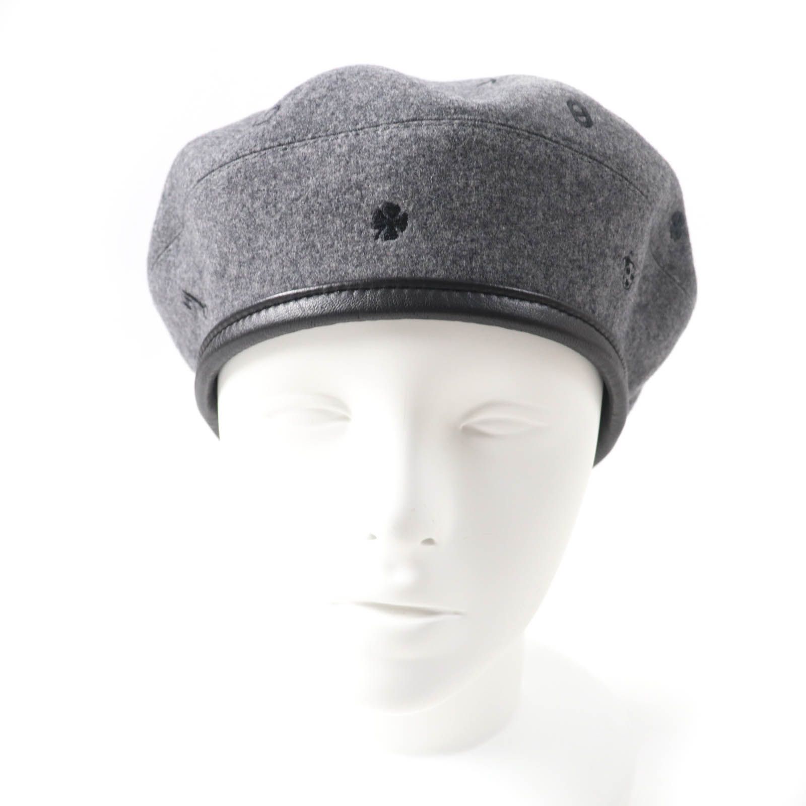 エルメス HERMES ベレー帽 サントノーレチャーム ブラウン 58