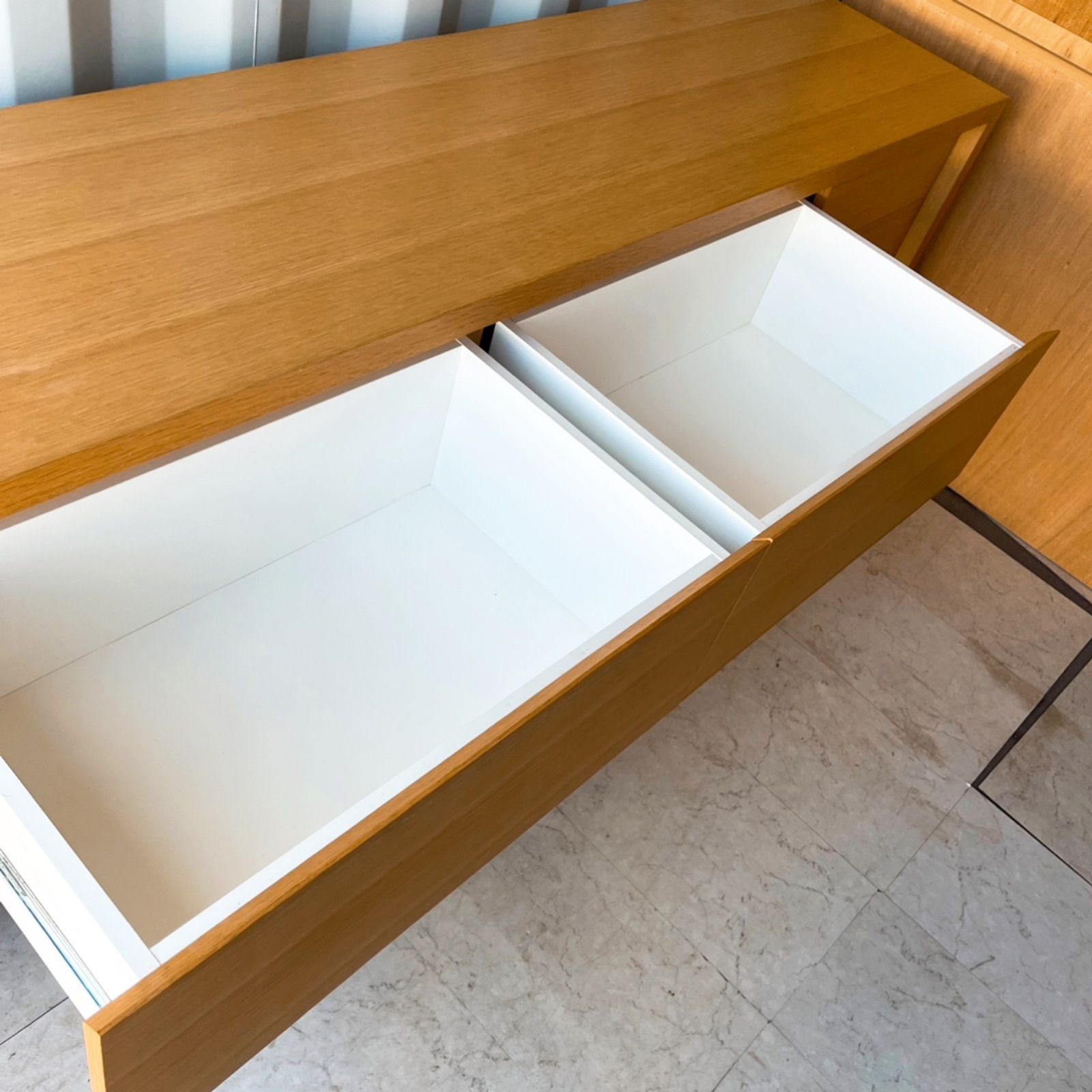 取付無料！アルフレックス特注品 天然木北欧モダン収納ローチェスト