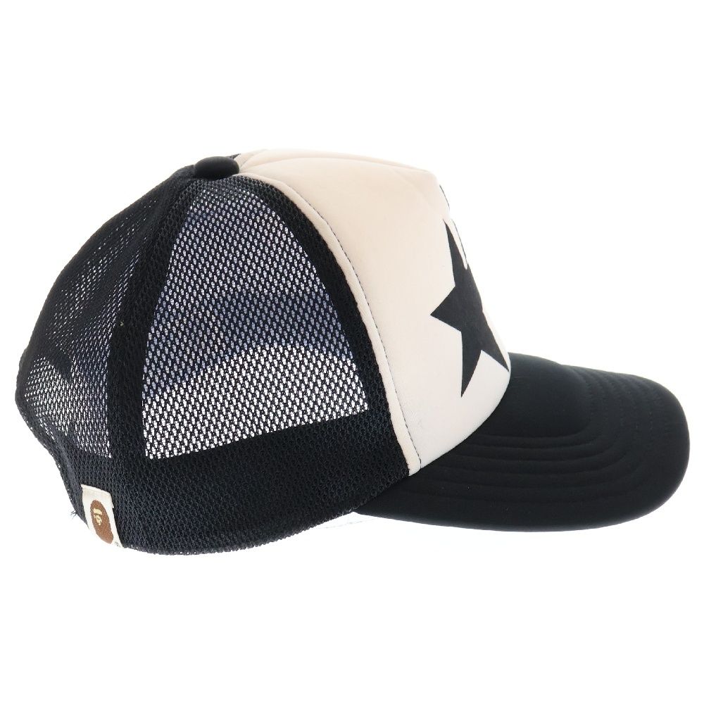 Bape トラッカーキャップ ホワイト/ブラック A BATHING APE トラッカーキャップ ホワイト/ブラック メンズ