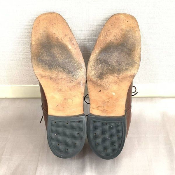70s-80s?★ビンテージ★FREEMAN フリーマン★サイズ9.5C★26.5-27.0cm★プレーントゥ ビジネスシューズ★茶色 ブラウン◆is7-14 70s-80s?☆ビンテージ☆FREEMAN フリーマン☆サイズ9.5C☆26.5-27.0cm