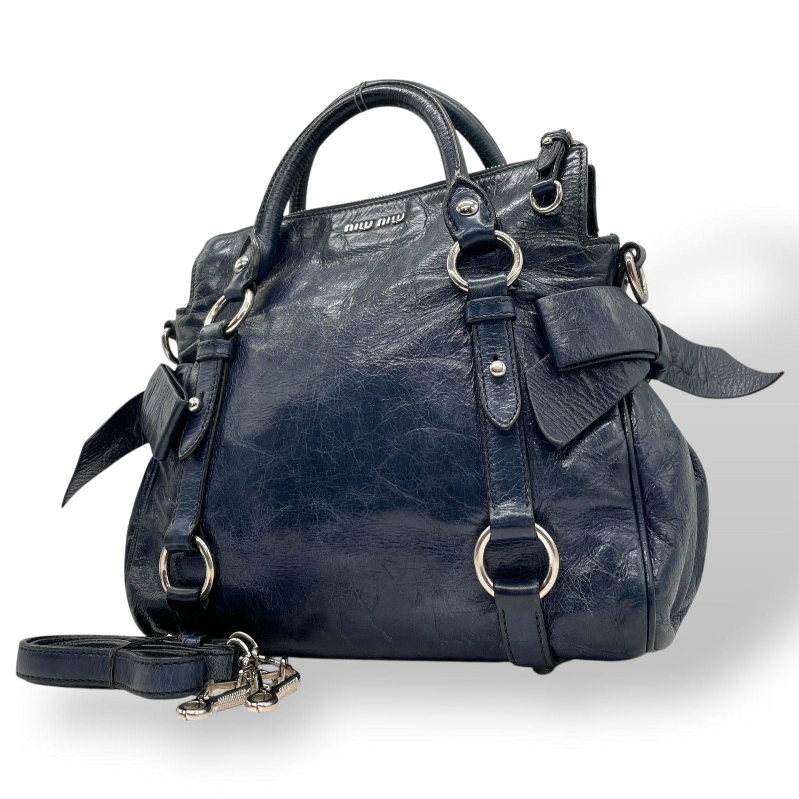 美品 miu miu ミュウミュウ 2WAY ハンドバッグ ショルダーバッグ 