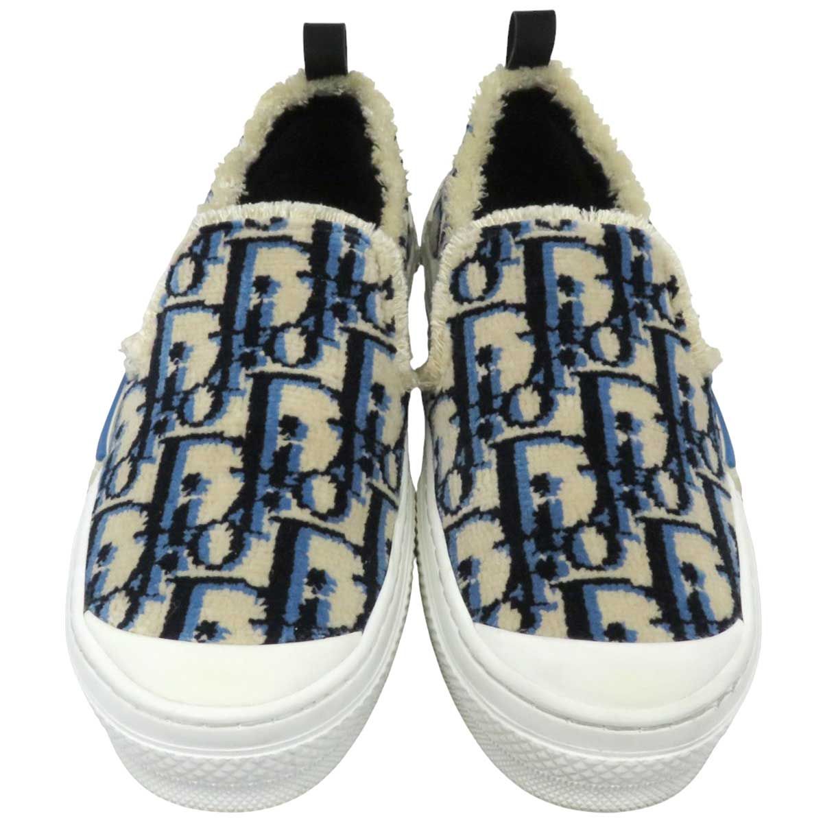 ディオール B23 オブリーク タペストリー スリッポン メンズ ベージュ ブルー Dior アパレル 小物