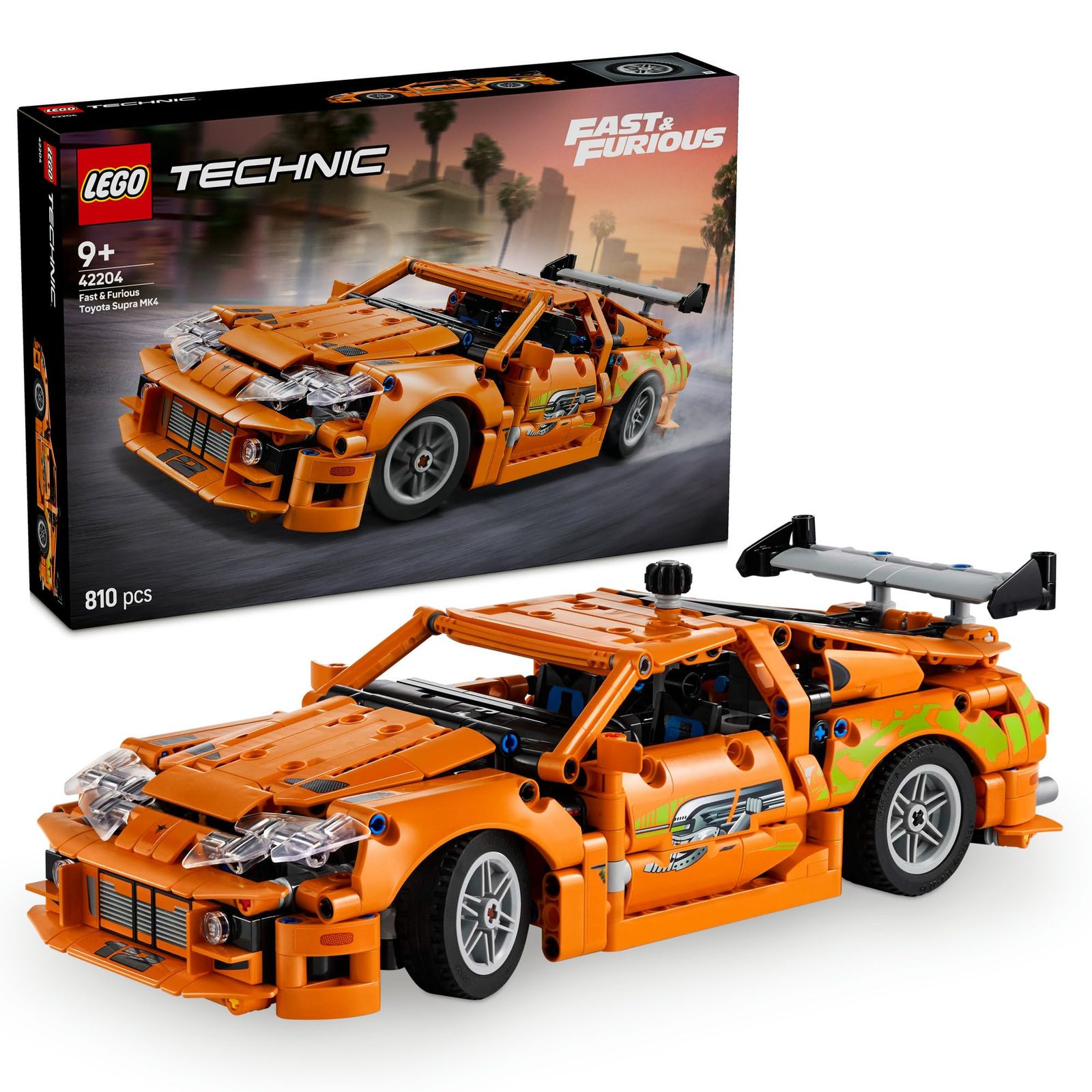 レゴ LEGO テクニック Fast and Furious Toyota Supra MK4 おもちゃ 玩具 誕生日 プレゼント ブロック 男の子 女の子 子供 9歳 10歳 11歳 小学生 乗り物 車 ミニカー 42204