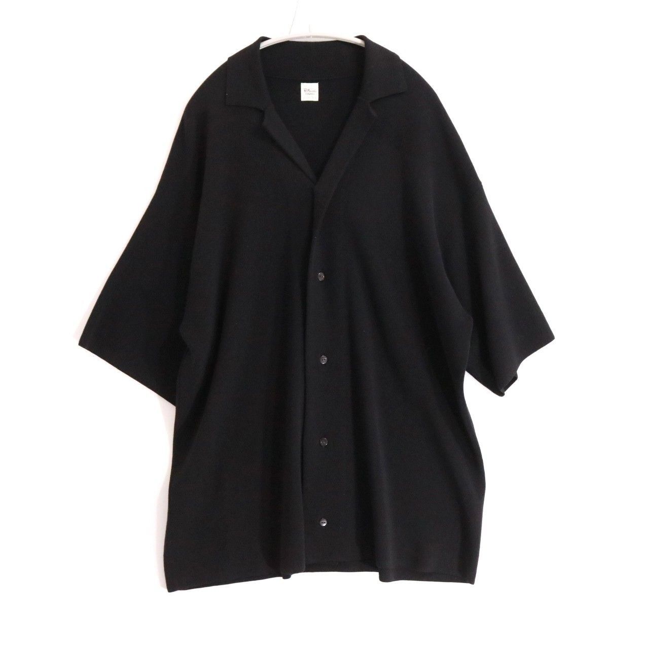 A Ron Herman California ロンハーマンカリフォルニア L メンズ ニット 半袖シャツ オープン シャツ 黒 3720800017 A 古着