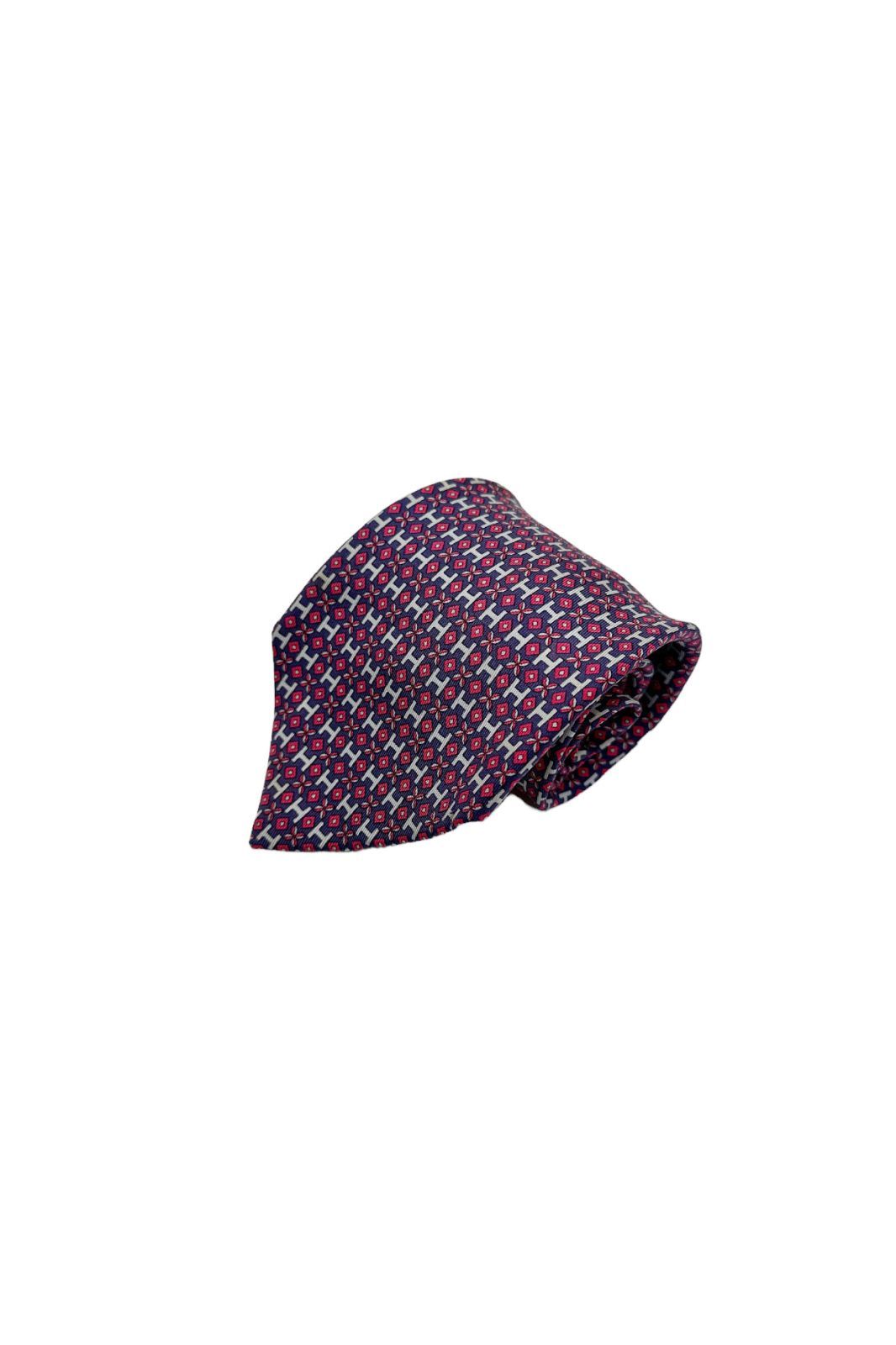 Made in FRANCE HERMES silk tie エルメス ネクタイ シルク 総柄 ヴィンテージ 単品 ネ 買