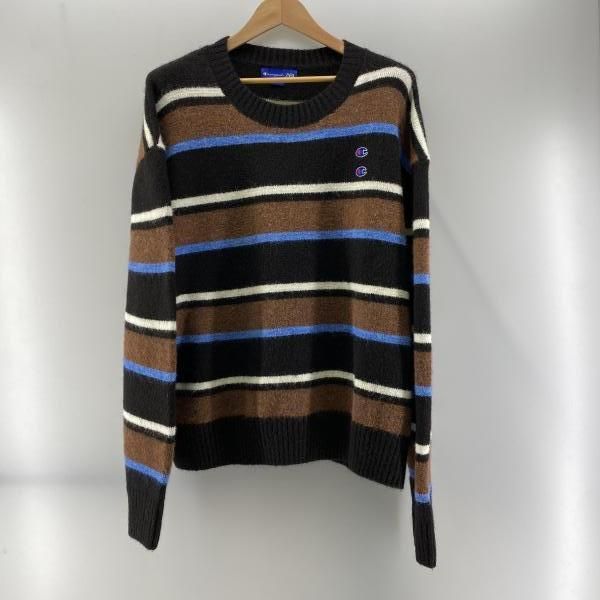中古】Champion×ZARA ボーダーストライプ ニット XL チャンピオン×ザラ
