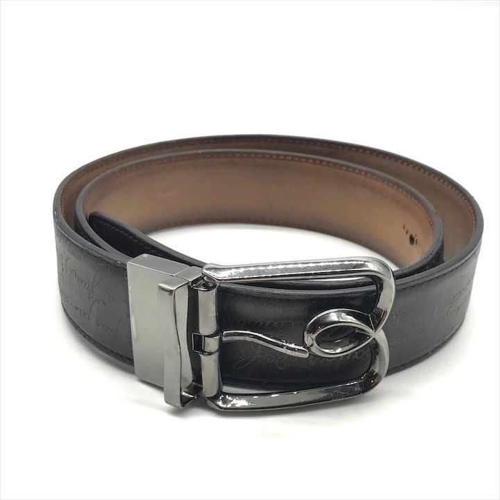 良品 BERLUTI ベルルッティ カリグラフィー レザー メンズ