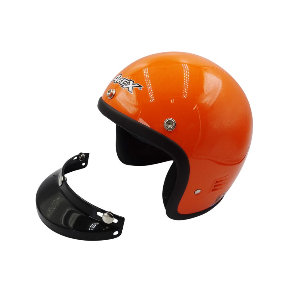 本日のみ限定価格 オレンジ色 ジェットヘルメット 元気いっぱいなオレンジ色☆ジェットヘルメット キッズサイズ 54-56cm
