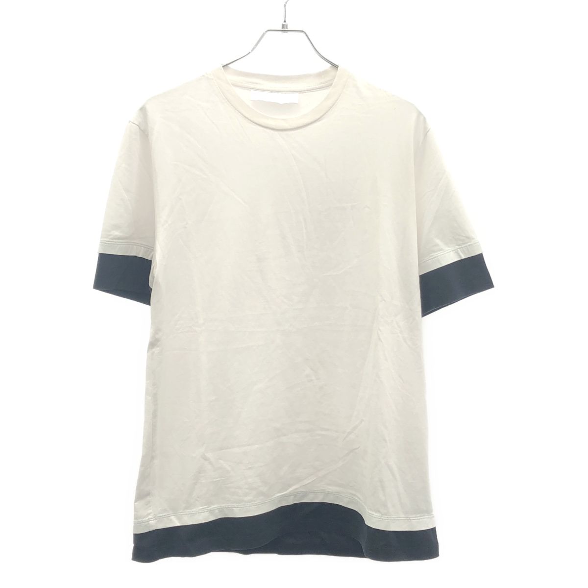 NEIL BARRETT ニールバレット 21SS レイヤードTシャツ PBJT907 Q518S ホワイト ブラック M