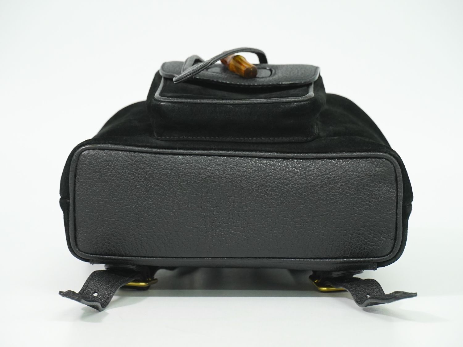 GUCCI 黒 スエード バックパックバンブー GUCCI 黒 スエード バックパックバンブー Gucci Bamboo 黒 スエード