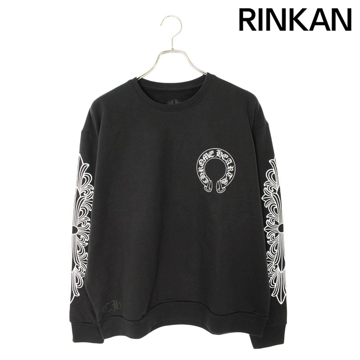 クロムハーツ SWTSHRT PLVR バックホースシュー袖フローラルプリントスウェット メンズ M