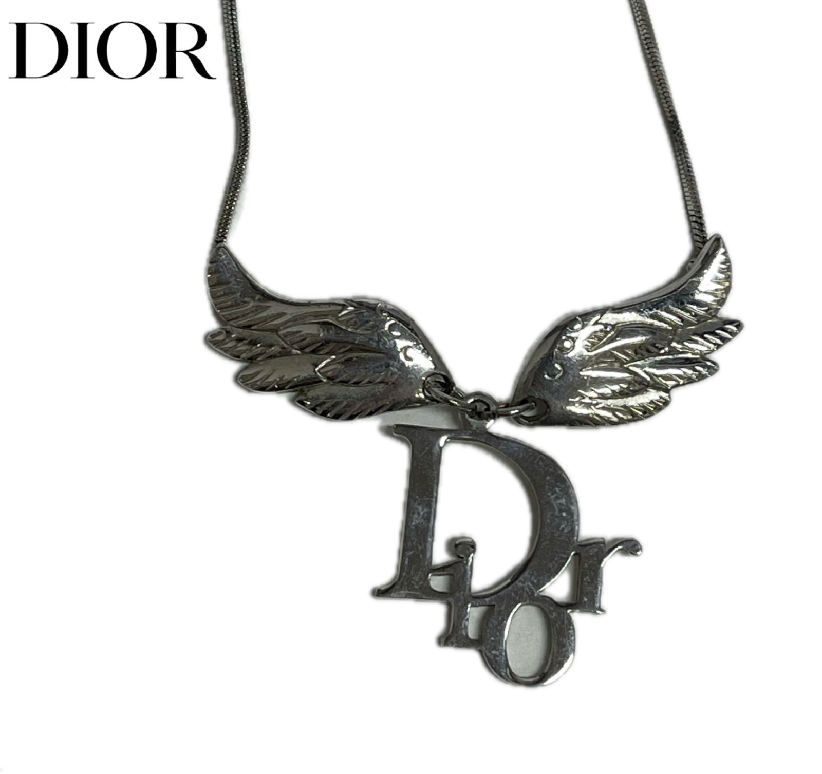 Christian Dior ディオール ネックレス 羽 フェザー 翼 ウイング